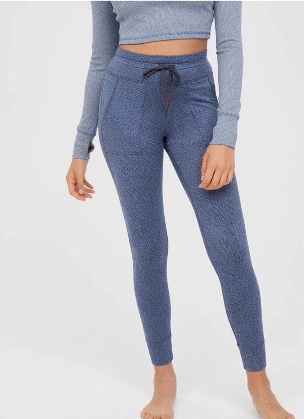 OFFLINE By Aerie Jacquard Peak Legging - Night Sea Blue Medium